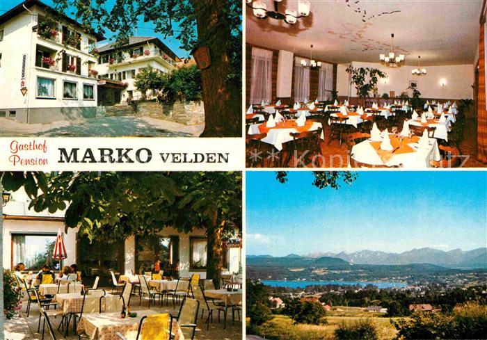 Velden Woerthersee Gasthof Pension Marko Speisesaal Terrasse Panorama