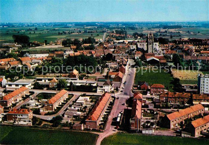 Linselles Vue generale aerienne