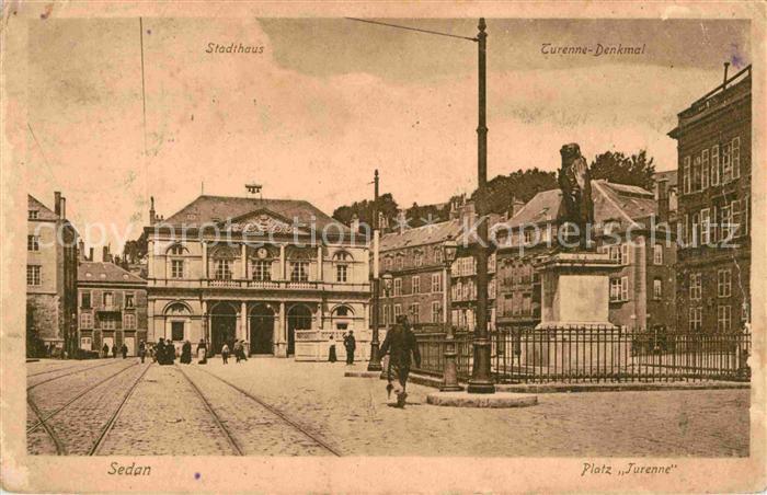 Sedan Ardennes Stadthaus Turenne-Denkmal Platz Turenne