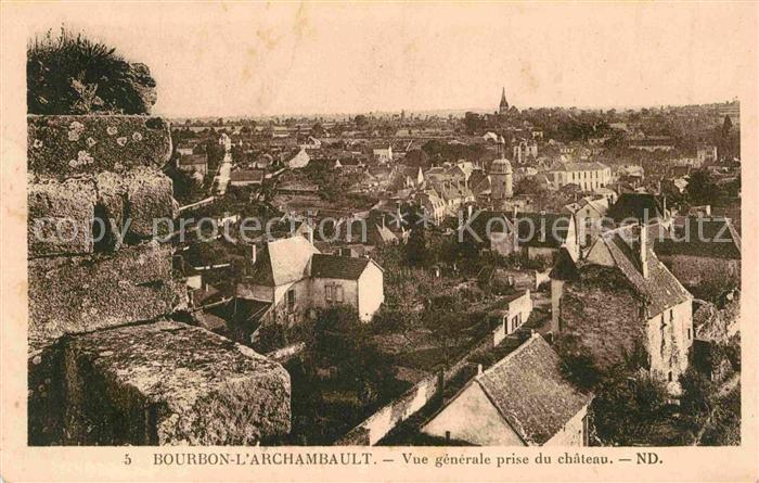 Bourbon-l Archambault Vue generale prise du chateau