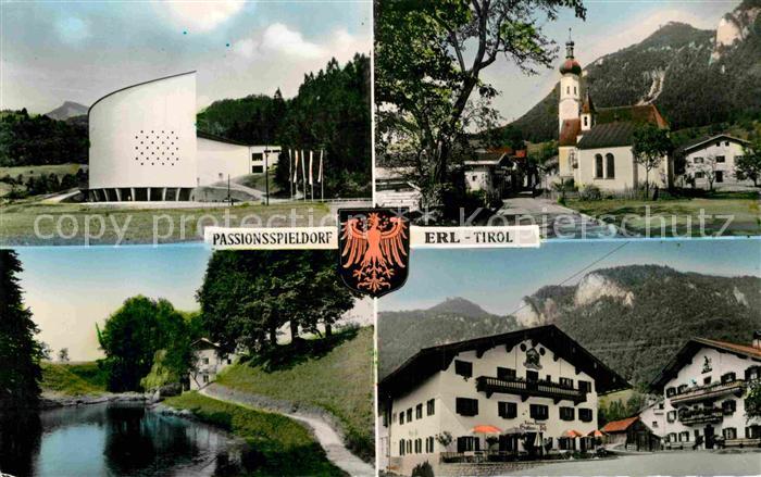 Erl Tirol Passionsspieldorf Halle Kirche Teich Hotels