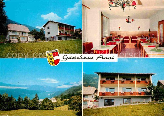 Millstatt Millstaettersee Gaestehaus Anni Gastraum Seepanorama
