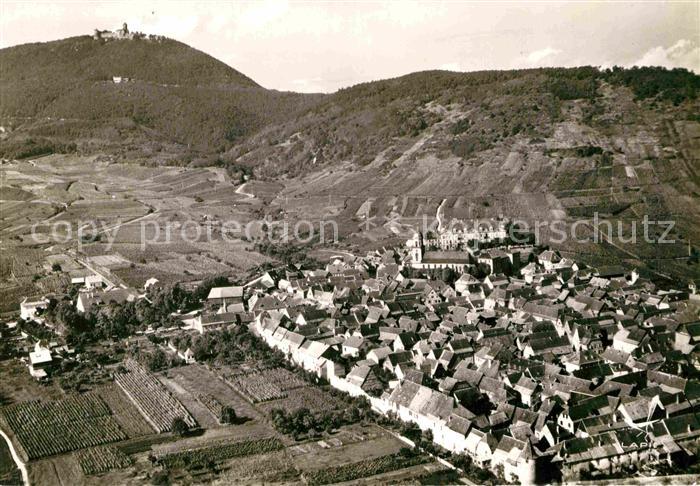 Saint-Hippolyte Haut-Rhin Vue generale aerienne et le Haut Koenigsbourg