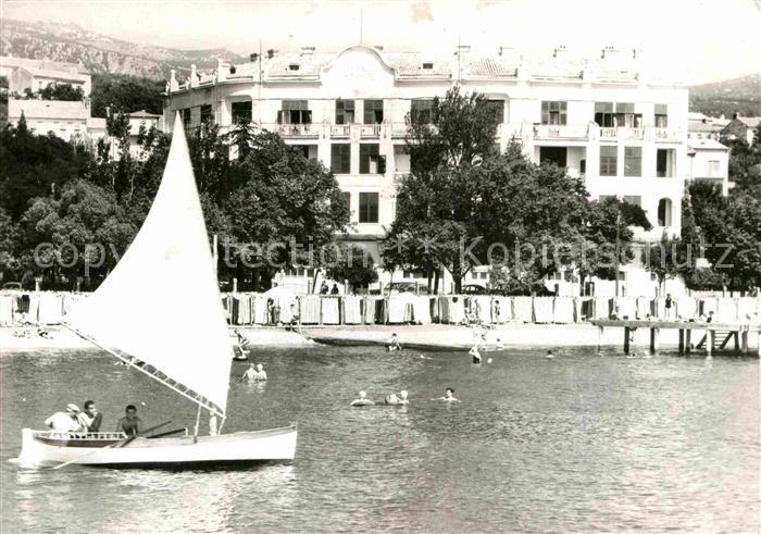 Crikvenica Kroatien Hotel Miramare Segelboot