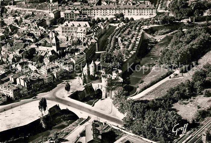 Metz  57 Moselle La Porte des Allemands et Pont sur la Seille Fliegeraufnahme