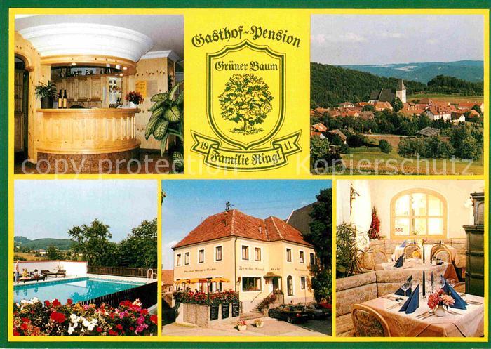 Maria Laach Jauerling Gasthof Pension Gruener Baum Rezeption Ortsansicht Schwimm