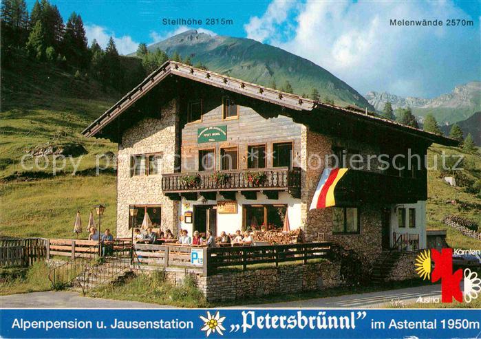 Moertschach Alpenpension Jausenstation Petersbruennl mit Steilhoehe und Melenwae