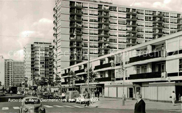 Rotterdam Karel Doormanstraat met Lijnbanflats
