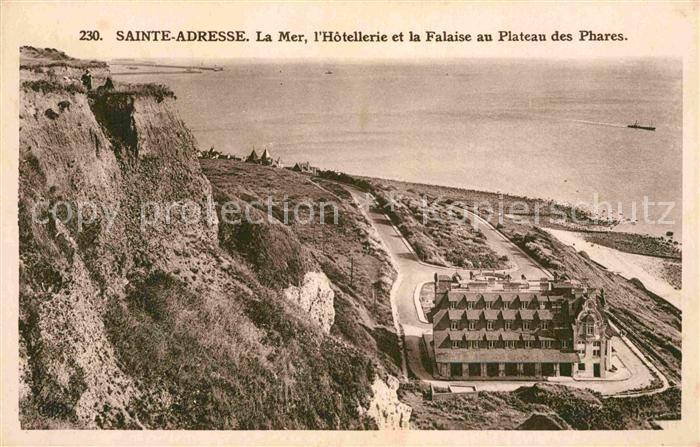 Sainte-Adresse La Mer Hotellerie et la Falaise au Plateau des Phares