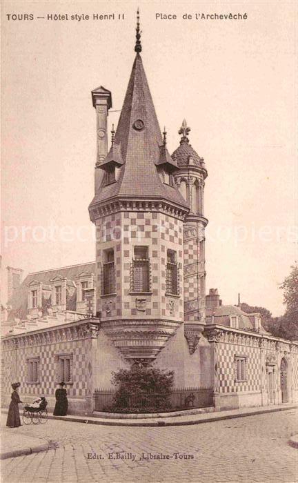 Tours Indre-et-Loire Hotel style Henri II Place de l'Archeveche