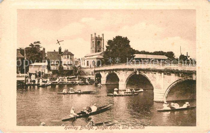 Henley-on-Thames Henley Bridge Angel Hotel and Church