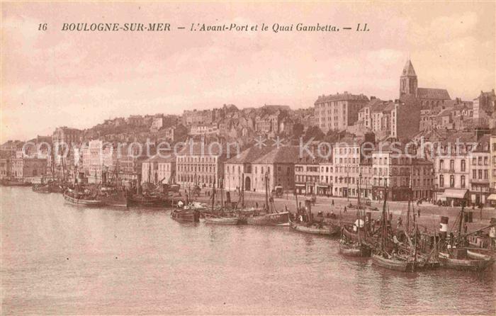 Boulogne-sur-Mer Avant Port et le Quai Gambetta
