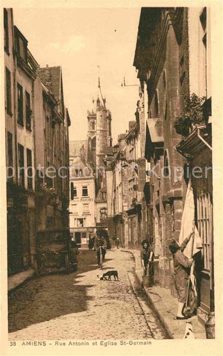 Amiens Rue Antonin et Eglise St Germain