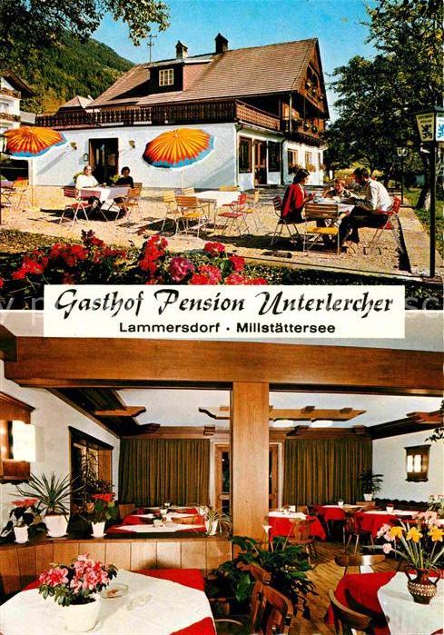 Lammersdorf Millstatt Gasthof Pension Unterlercher Gastraum