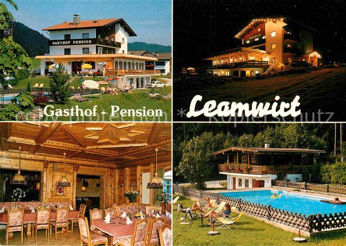 Hopfgarten Brixental Gasthof Pension Leamwirt Gastraum Schwimmbad