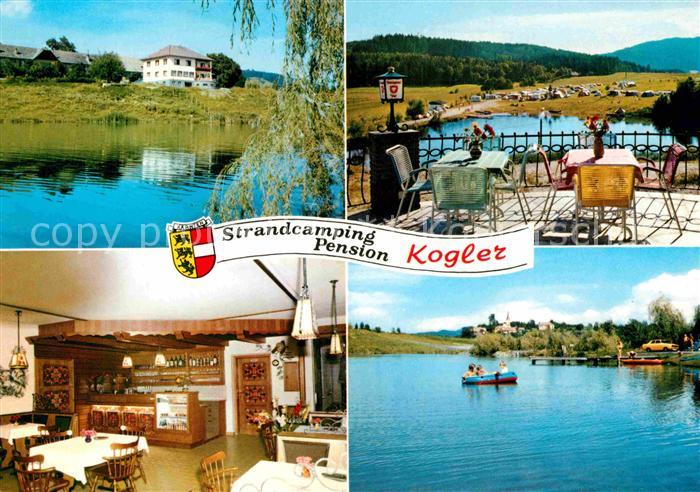 Moosburg Kaernten Strandcamping Pension Kogler am Tigringer See Gastraum Terrass