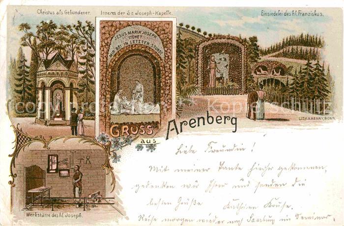 Arenberg Koblenz Christus als Gebundener Werkstaette des hl Joseph Inneres der S