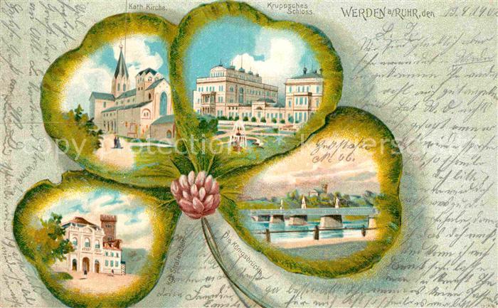 Werden Ruhr Kath Kirche Kruppsches Schloss Kgl Strafanstalt Koenigsbruecke