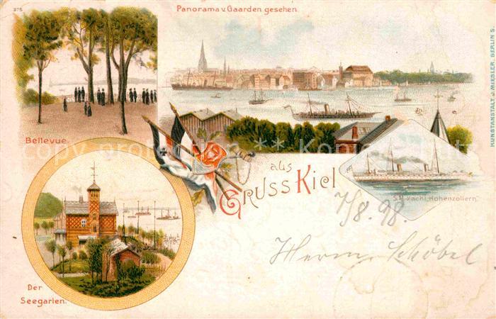 Kiel Bellevue Panorama Seegarten SM Yacht Hohenzollern