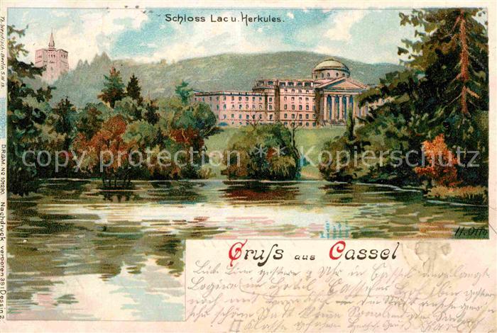 Cassel Kassel Schloss Lac und Herkules