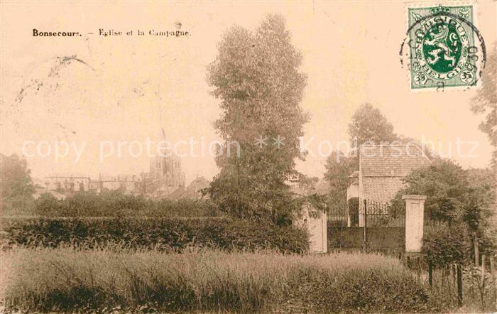 Bonsecours Belgien Eglise et la Campague
