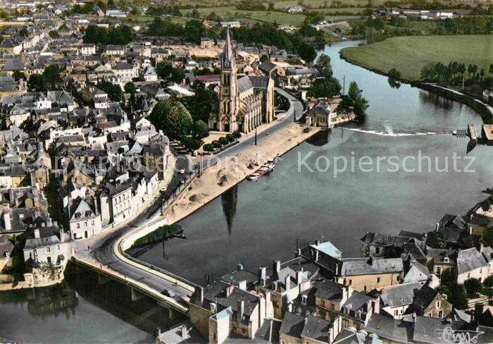 Sable-sur-Sarthe Vue generale aerienne