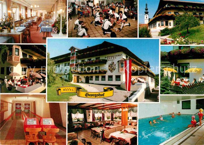 Waldzell Oberoesterreich Hotel Georgshof Gastraeume Kegelbahnen Hallenbad