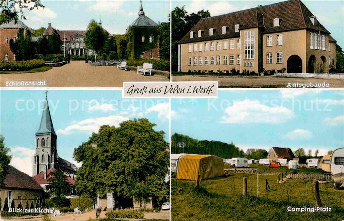 Velen Schloss Amtsgebaeude Campingplatz Kirche