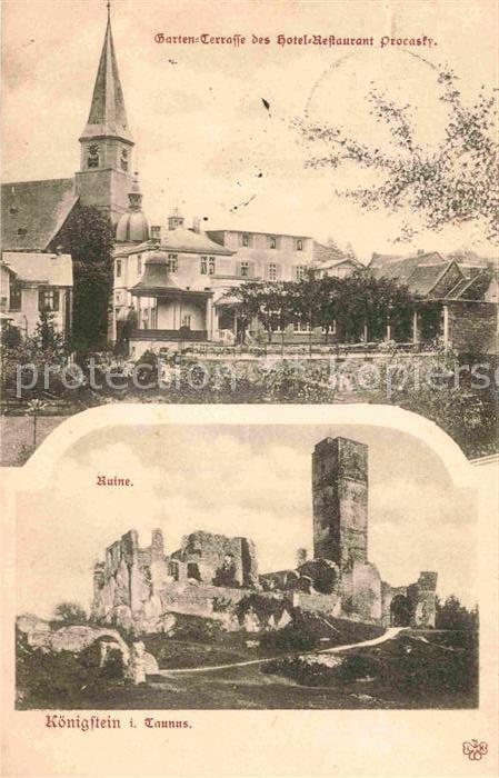 Koenigstein Taunus Gartenterrasse Ruine Restaurant