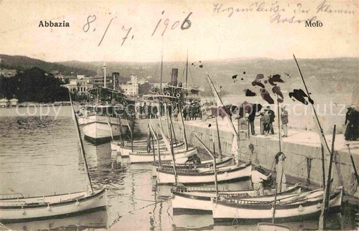 Opatija Abbazia Molo Fischerboote