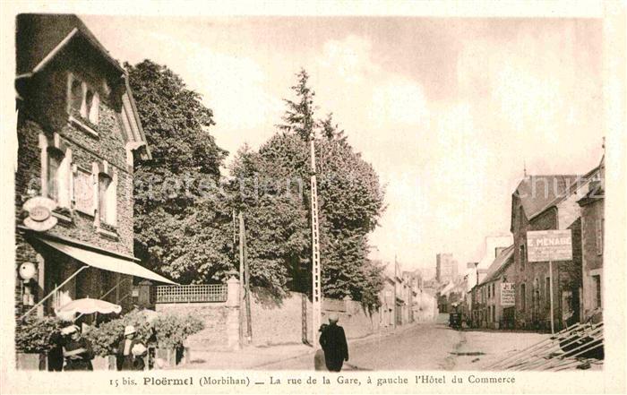 Ploermel Rue Gare Hotel Commerce