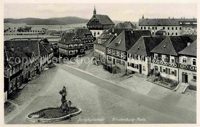 Burgkunstadt Hindenburg Platz Brunnen Fachwerk
