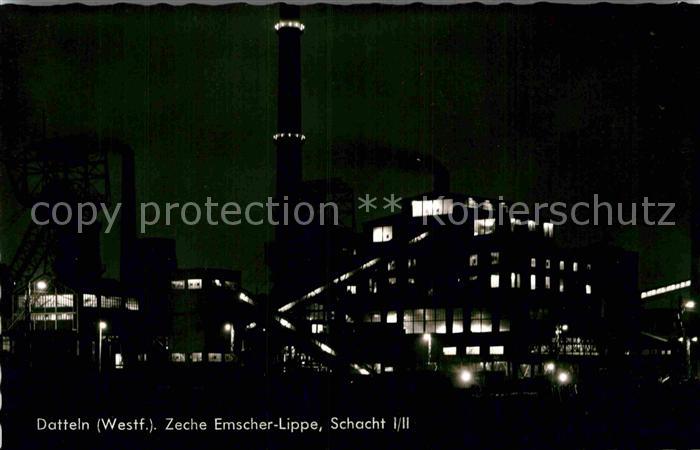 Datteln Zeche Emscher Lippe Nachtaufnahme