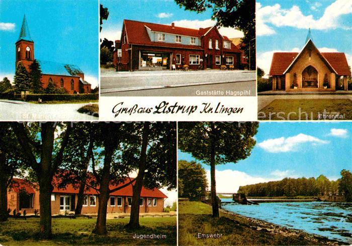 Listrup Gaststaette Hagspihl Ehrenmal Jugendheim Emswehr Kirche