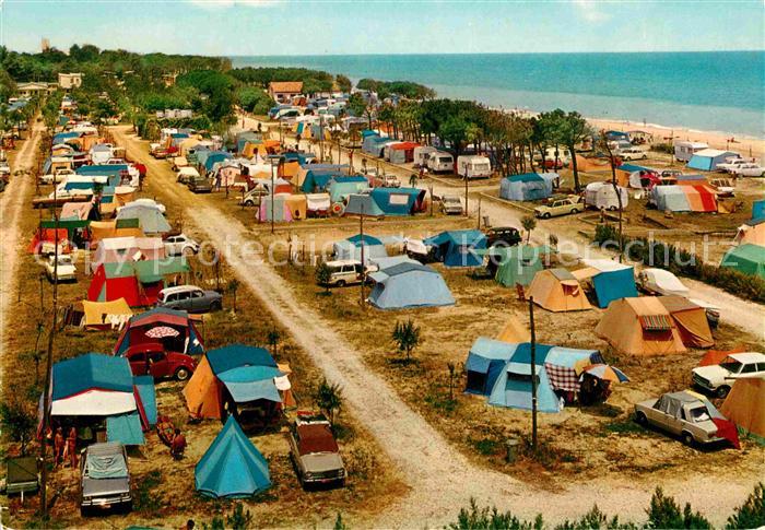 Portorecanati Fliegeraufnahme Camping Pineta