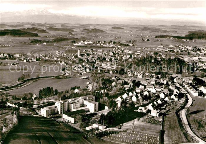 Wangen Allgaeu Fliegeraufnahme Bodensee Schweizer Alpen