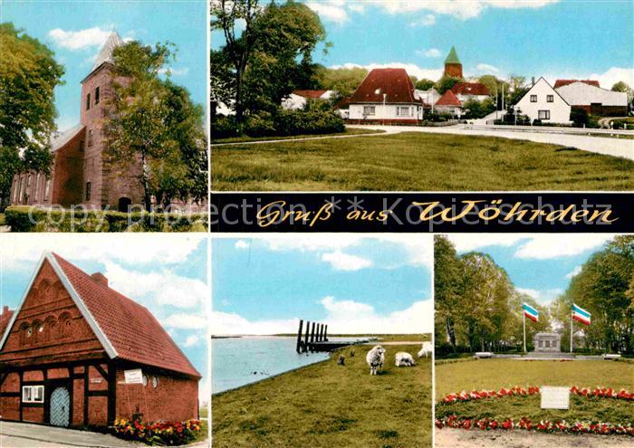 Woehrden Kirche Schafe Park Ortsansichten