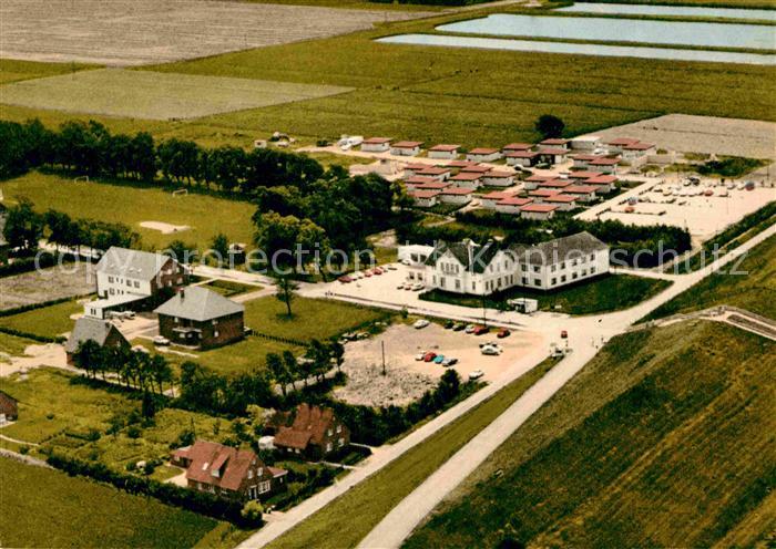 Tossens Nordseebad Fliegeraufnahme Hotel Pension Strandhof
