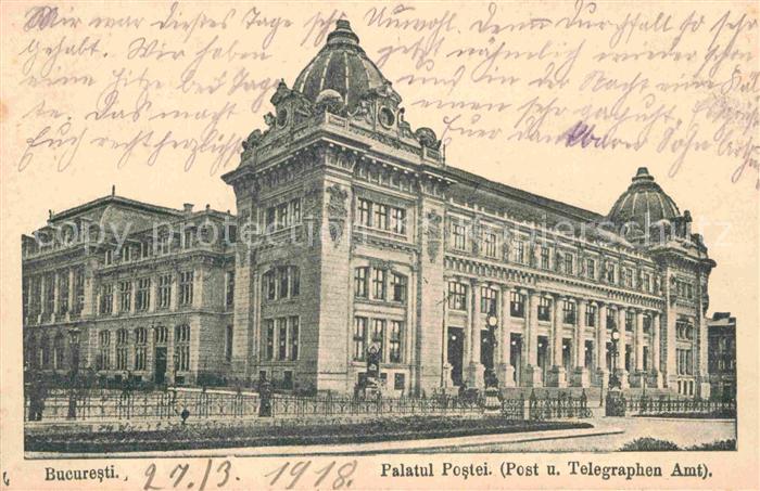 Bucuresti Bukarest Bucaresti RO Post Telegraphenamt