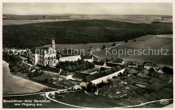 Neresheim Luftaufnahme Benediktinerabtei