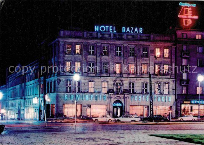 Poznan Posen Hotel Bazar Nacht