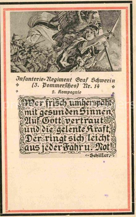 Regiment IR 013 Infanterie Regimentkarte WK1 Militaria