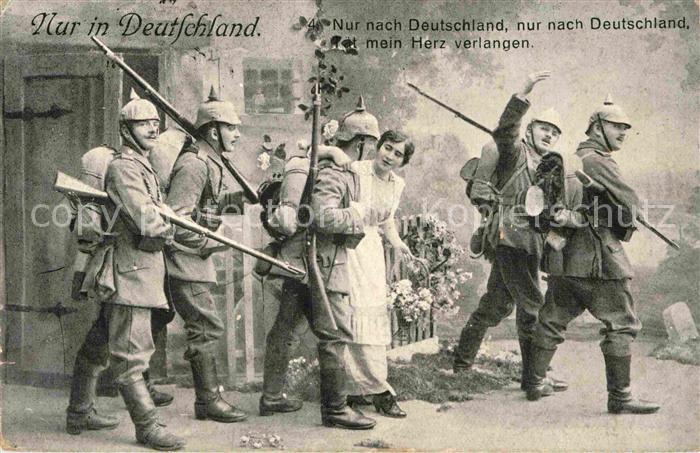 Militaria Poesie WK1 Soldaten mit Frauen