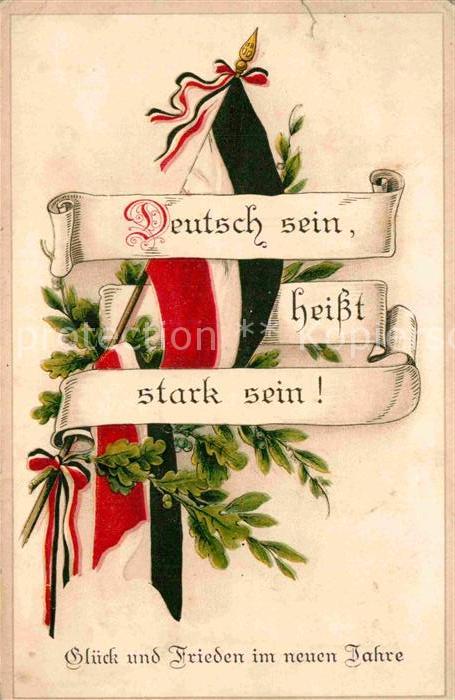 Schwarz Weiss Rot Patriotismus WK1 Neujahr