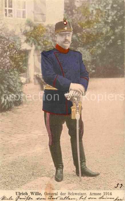 Militaria Schweiz Ulrich Wille General der Schweizer Arme