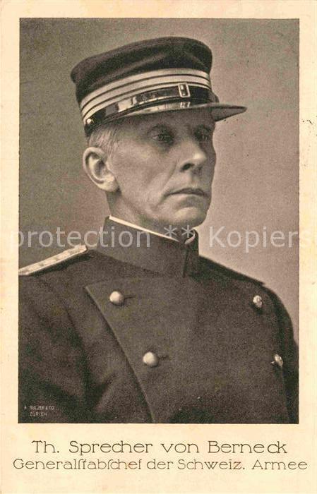 Militaria Generaele Stab Schweiz Th.Sprecher von Berneck General