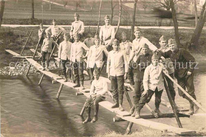 Militaria Schweiz Gruppenfoto Soldatenleben Genie-Schulen