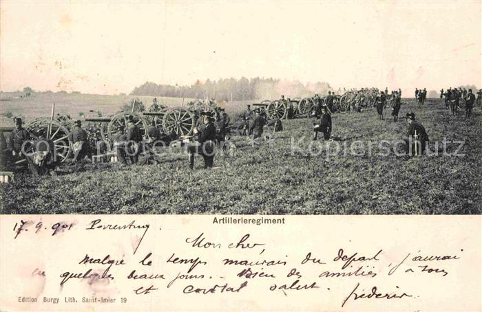 Militaria Regimente Artillerie Kanone