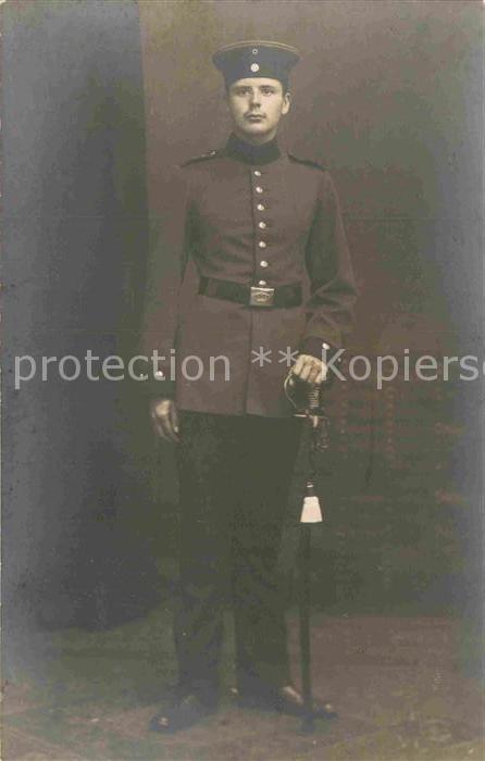 Militaria Uniformen Hessische Feldartillerie Regiment Soldat Saebel WK1