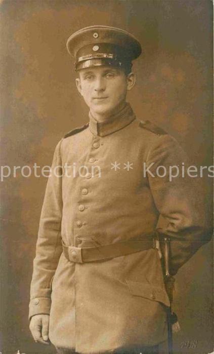 Militaria WK1 Soldat Feldartillerie Portrait Uniform
